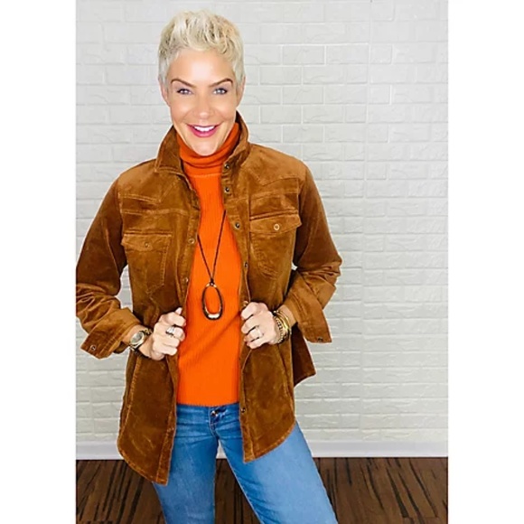 Joan Rivers Corduroy Shirt Jacket 